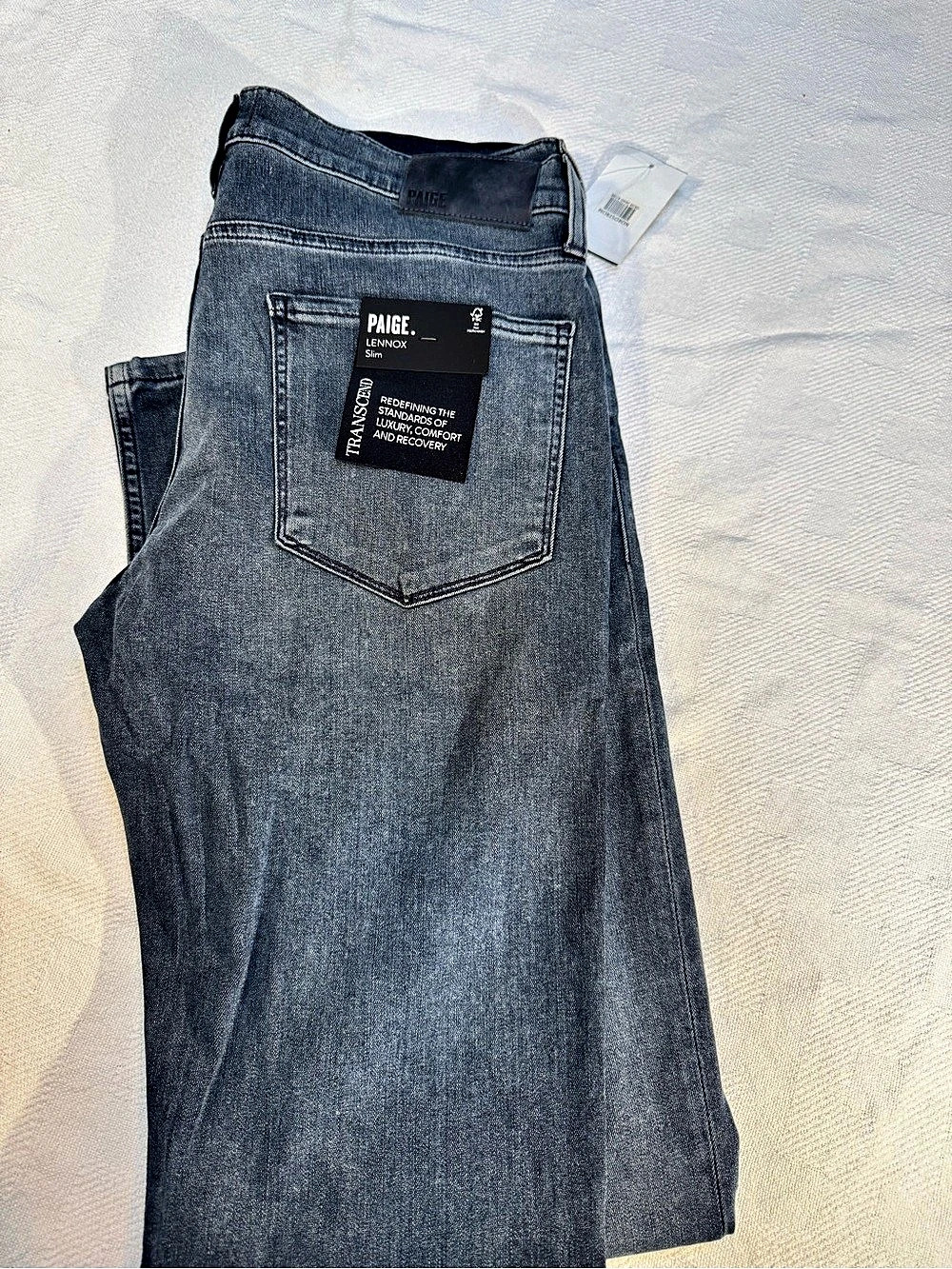 Paige Straight Leg Jeans in Blue Waist 32 NWT